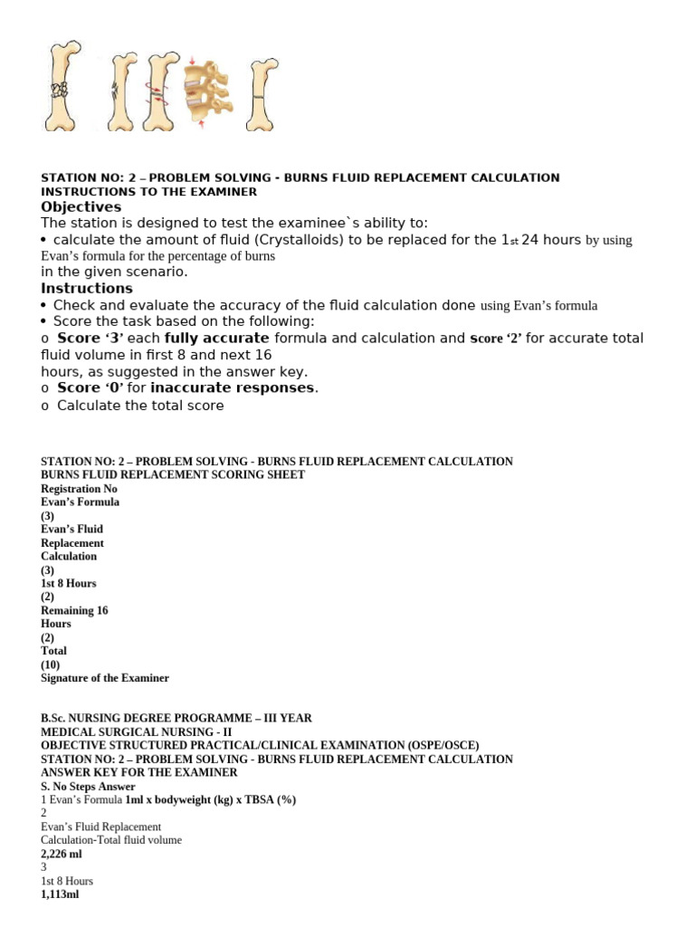 Burns Fluid Replacement Calculation Guide | PDF | Burn | Blood Pressure
