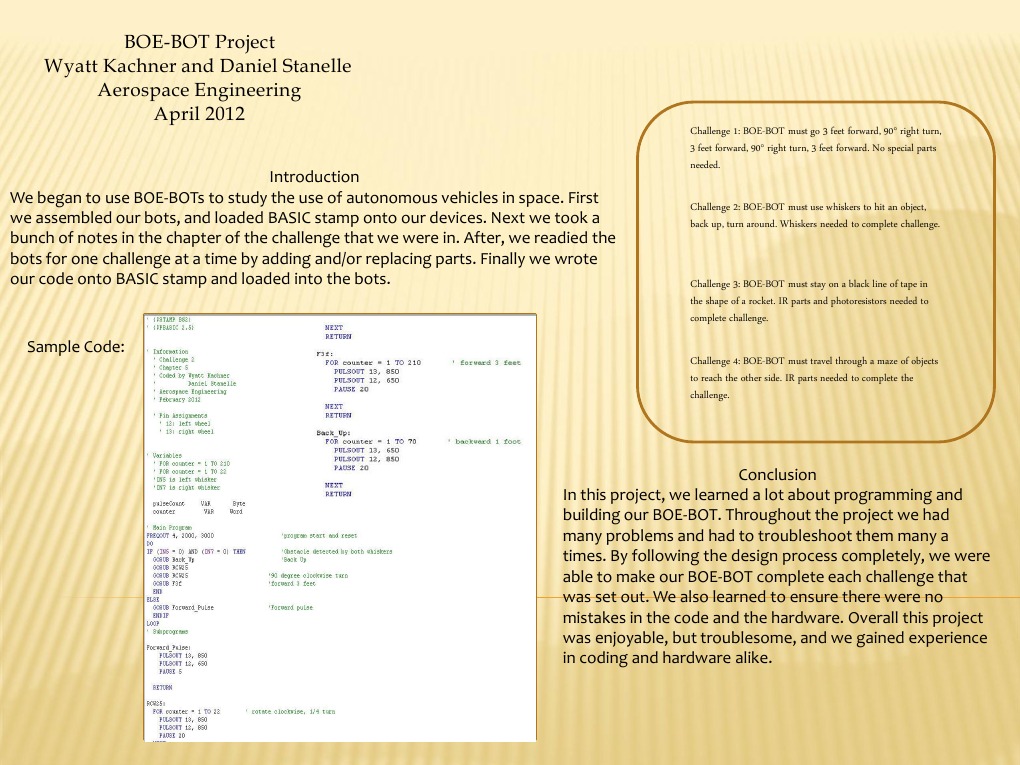 BOE-BOT Challenges and Programming Guide | PDF