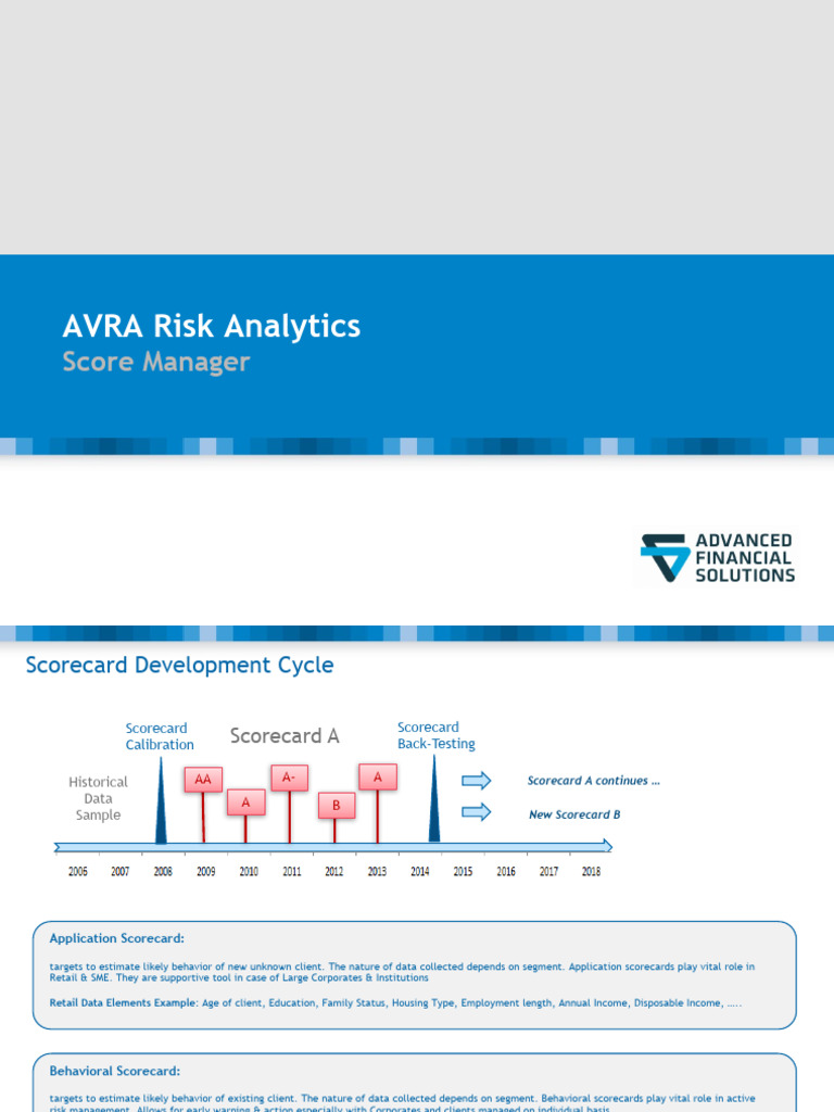 AVRA Risk Analytics Scorecard Overview | PDF | Statistics | Sampling ...