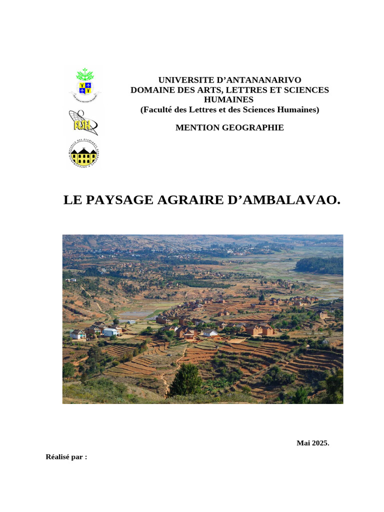 Paysage agraire d'Ambalavao | PDF | Paysage | Rizière