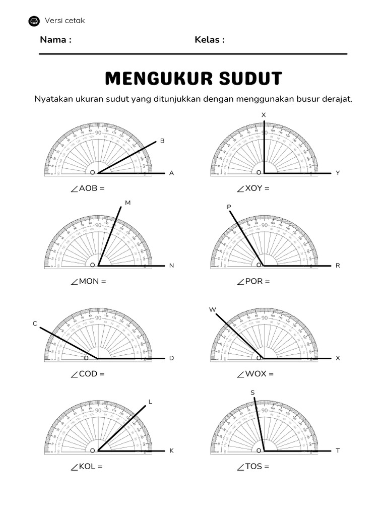 Mengukur Sudut | PDF