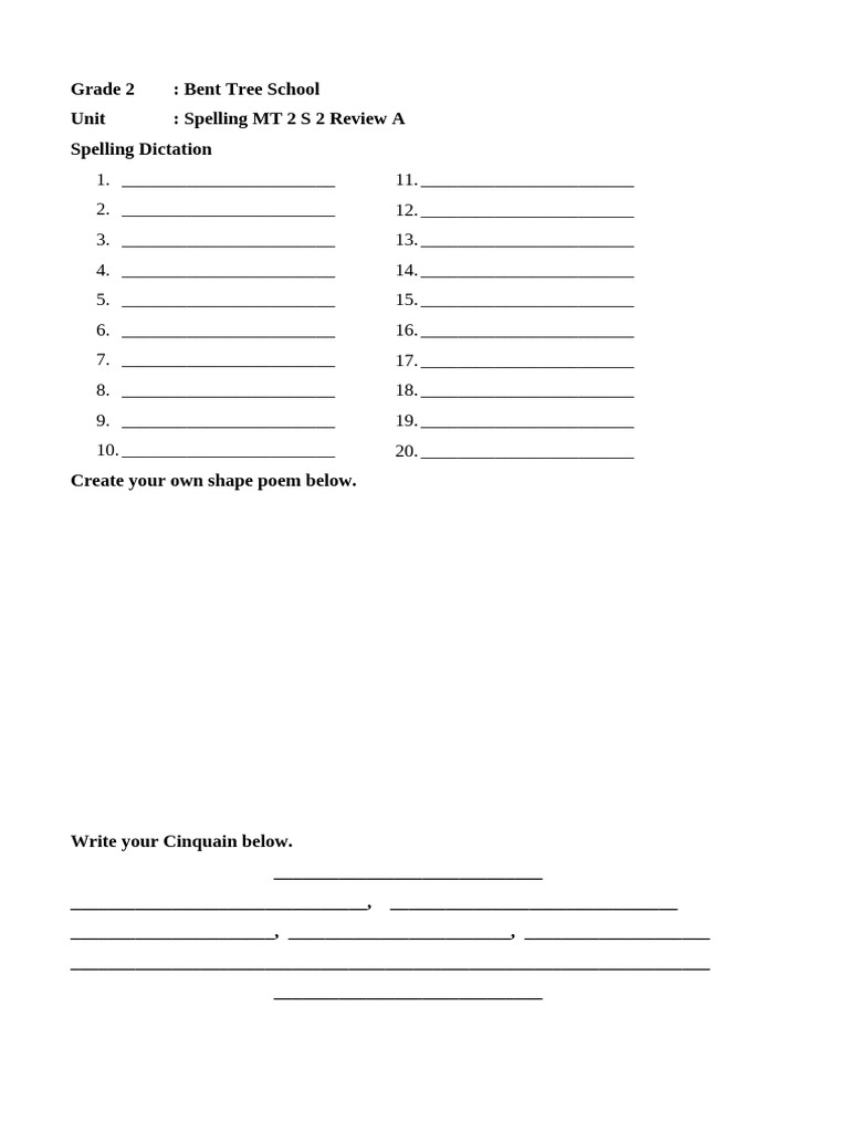 Grade 2 Spelling MT 2 S2 Review As | PDF | Cinderella | Dorothy Gale