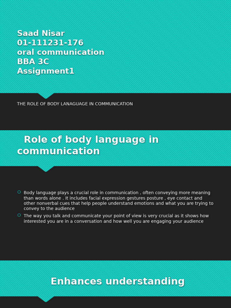 Body Language's Impact on Communication | PDF