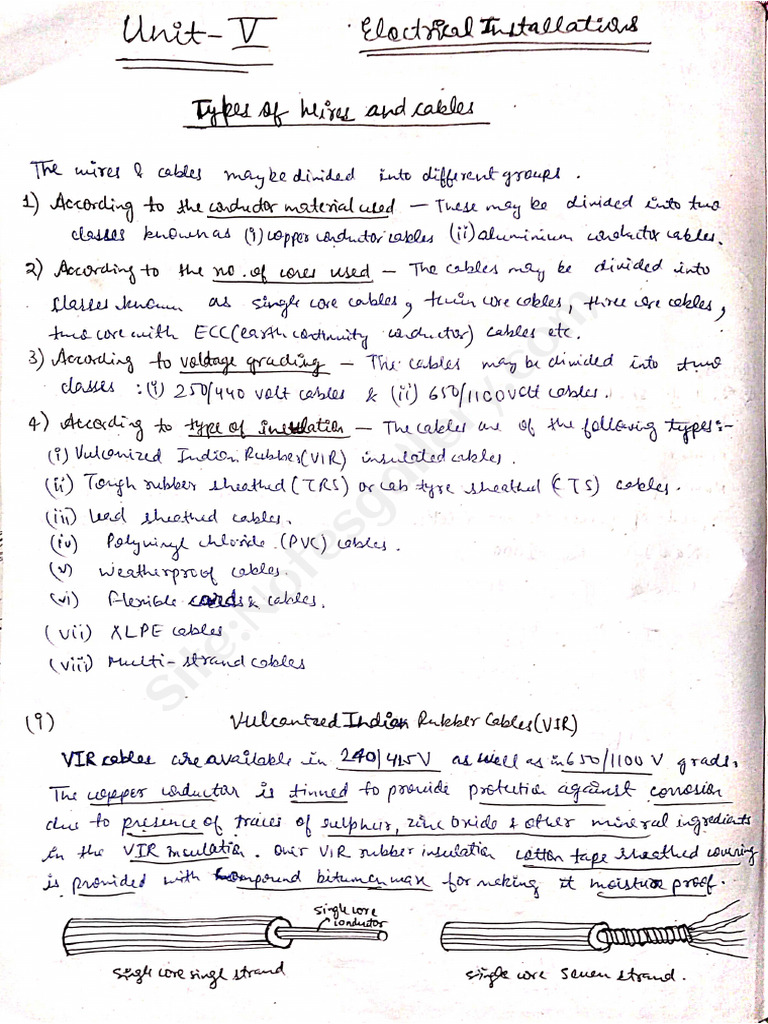 Unit 5 Electrical Installations Fundamentals of Electrical Engineering ...