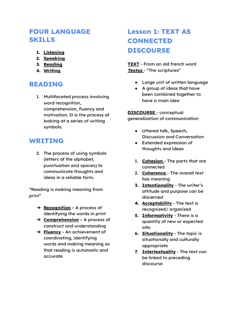 Understanding Language Skills and Storytelling | PDF | Narrative ...