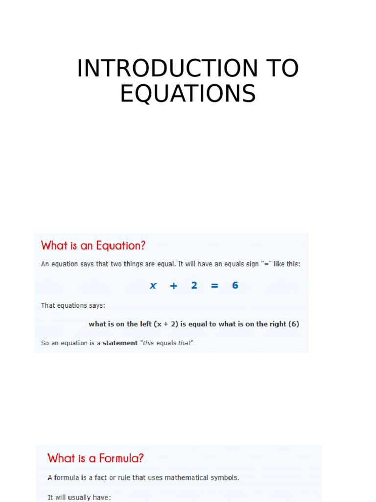 Introduction to Algebraic Equations | PDF