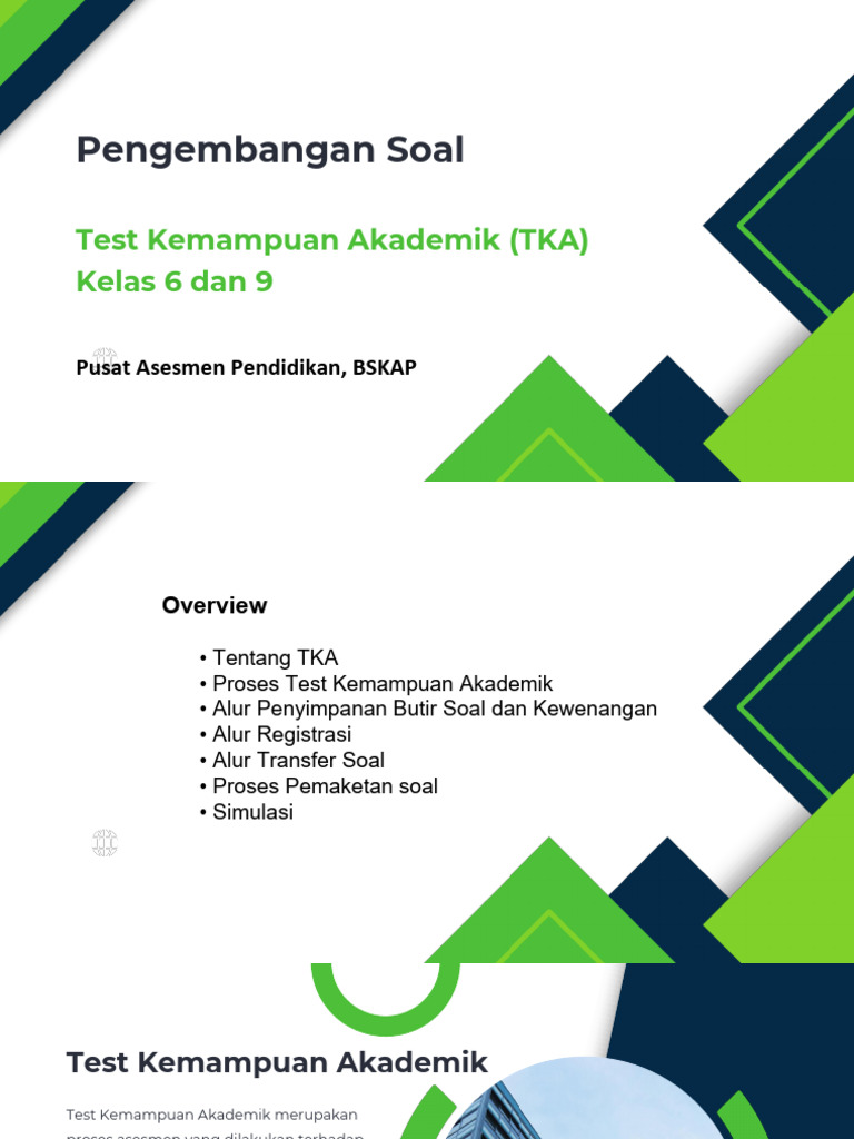 Panduan Pengembangan Soal TKA Kelas 6 dan 9 | PDF