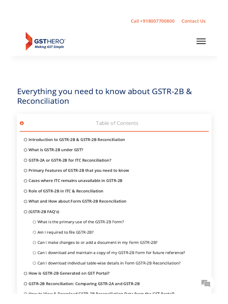 Everything You Need To Know About GSTR-2B & Reconciliation | PDF | Invoice