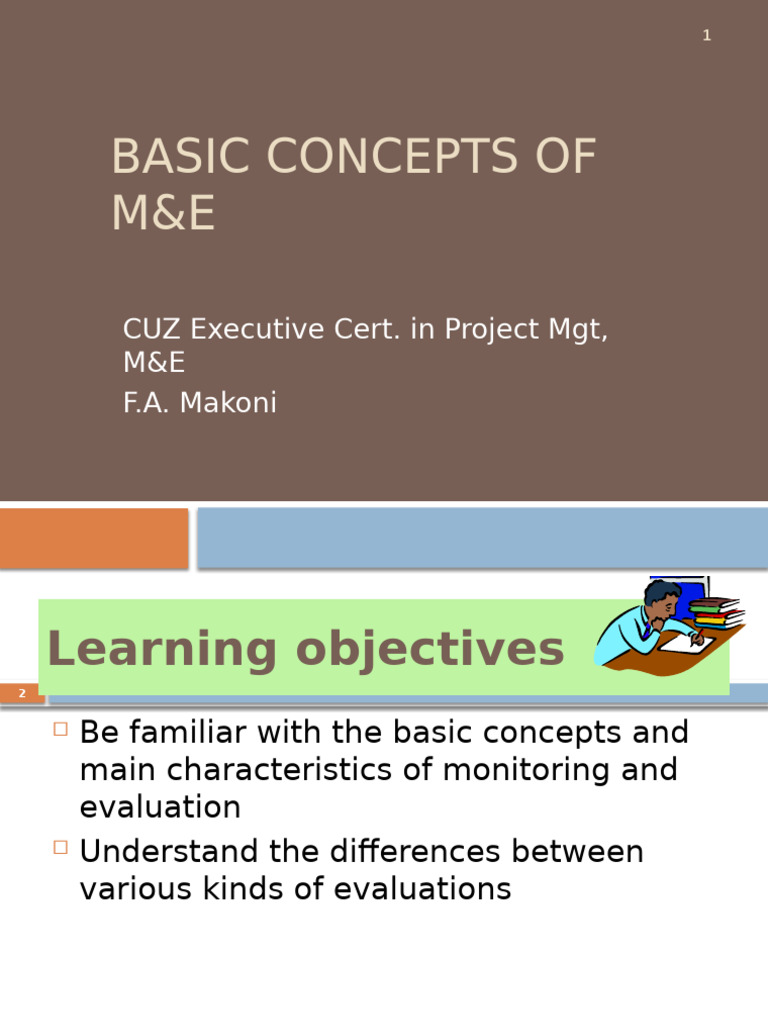 CUZ-M&E & Basic Components | PDF | Evaluation | Policy