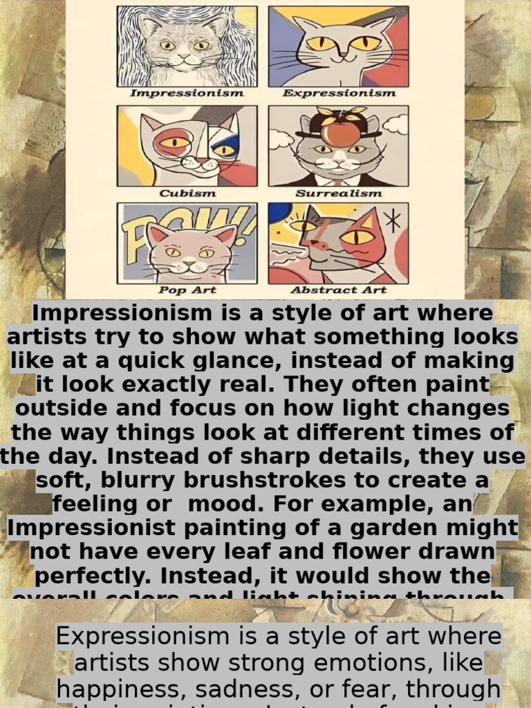 Overview of Art Styles: Impressionism to Abstract | PDF | Expressionism ...