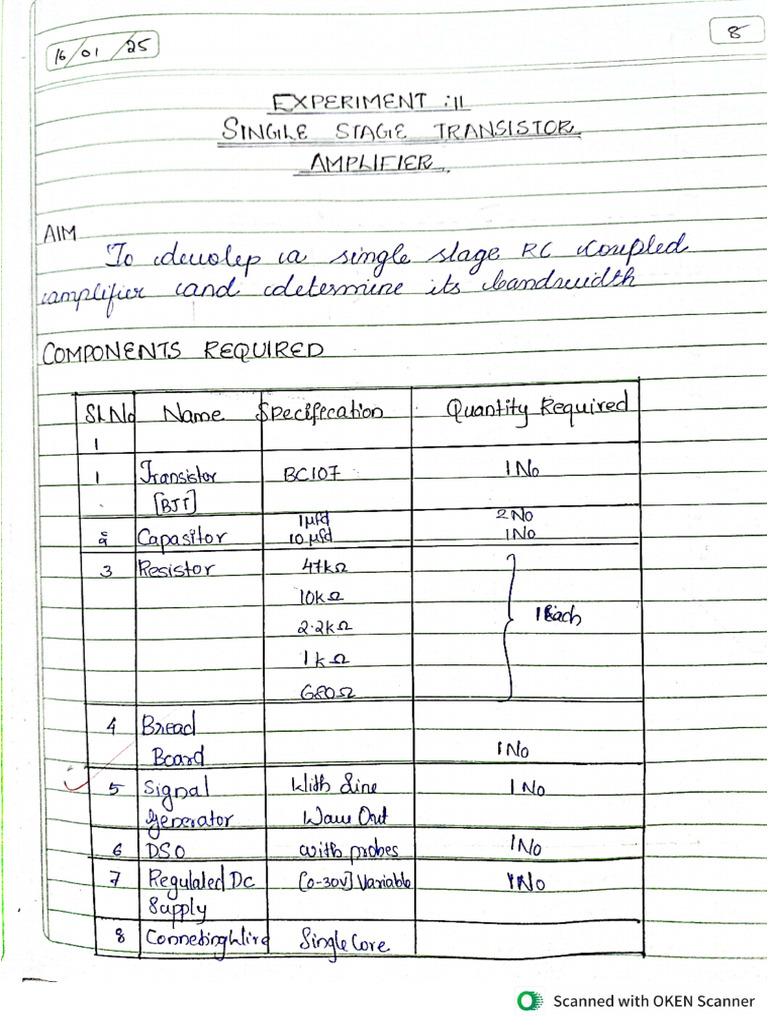 Electronics Lab Record | PDF