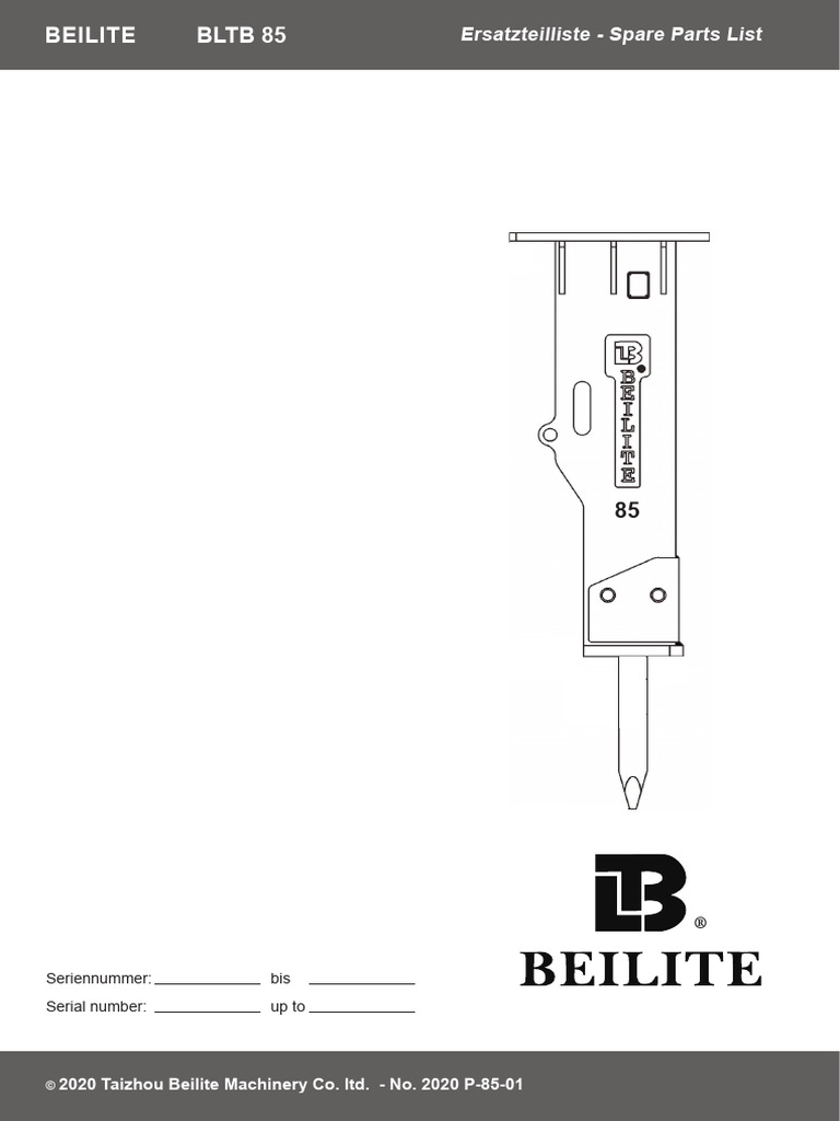 Beilite BLTB 85 Spare Parts Guide | PDF | Valve | Piston