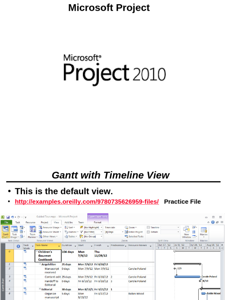 MS Project Tutoriall Scheduling | PDF | Computing