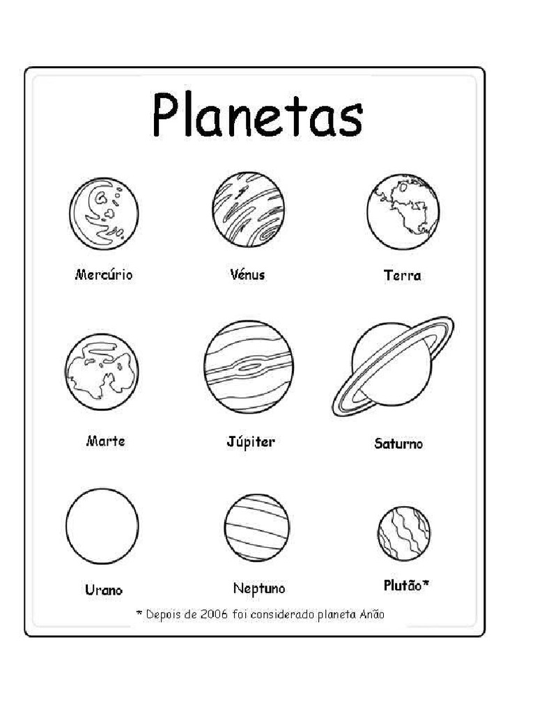 Sistema Solar para Colorir | PDF