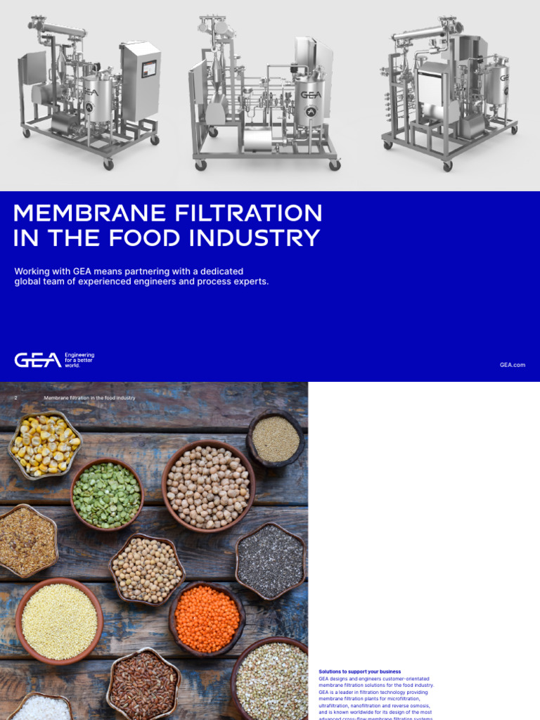 Membrane Filtration Solutions in Food Industry | PDF | Membrane ...