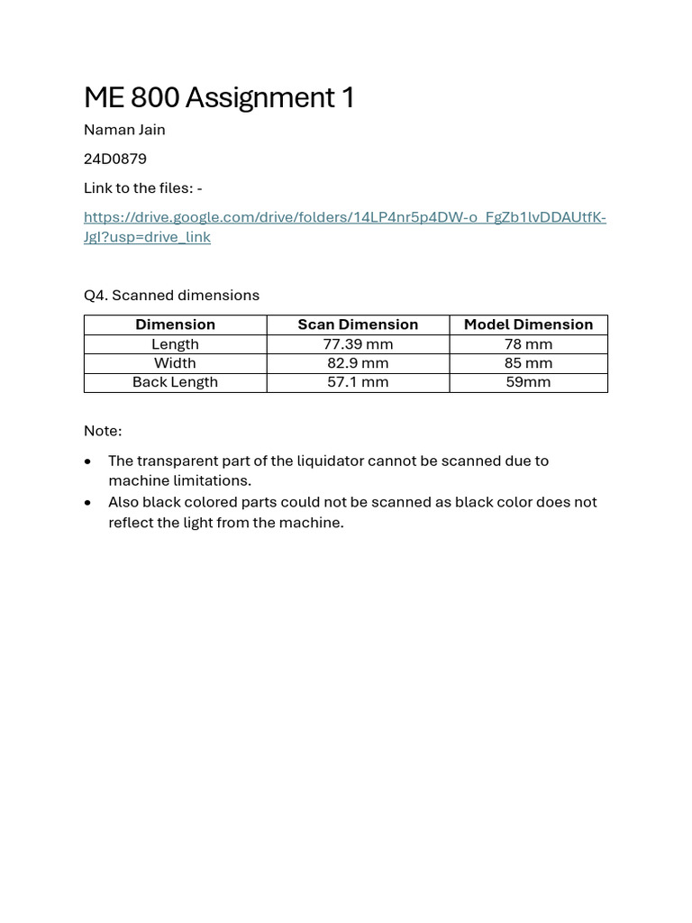 ME 800 Assignment - 24D0879 | PDF