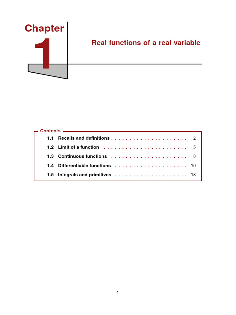 Real Functions of a Real Variable Guide | PDF | Monotonic Function ...