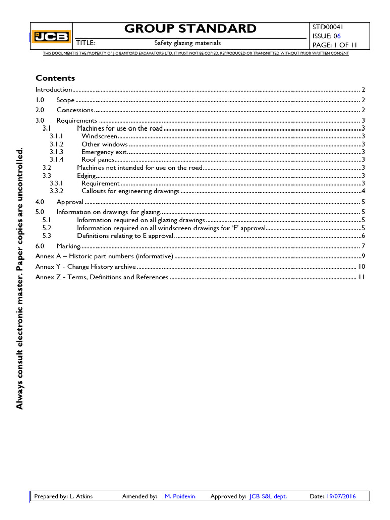 Safety Glazing Materials Standard | PDF | Glasses | Window