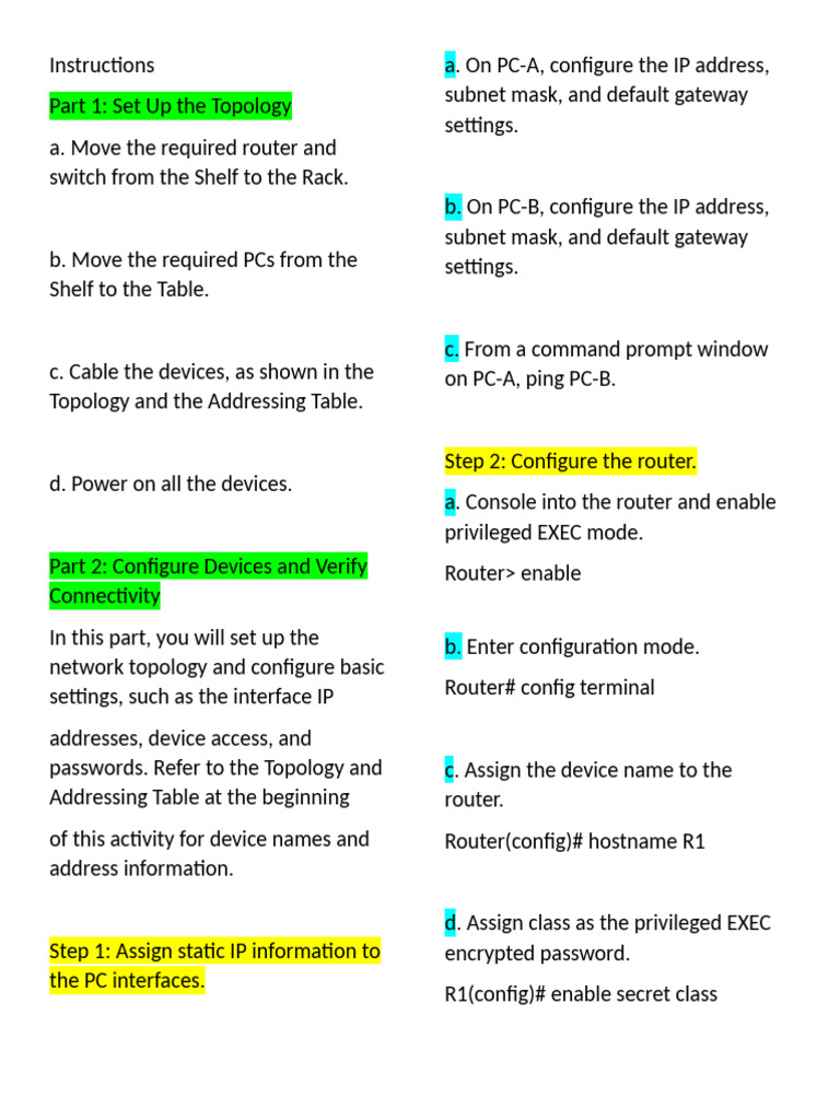 Network Device Setup and Configuration Guide | PDF | Ip Address ...