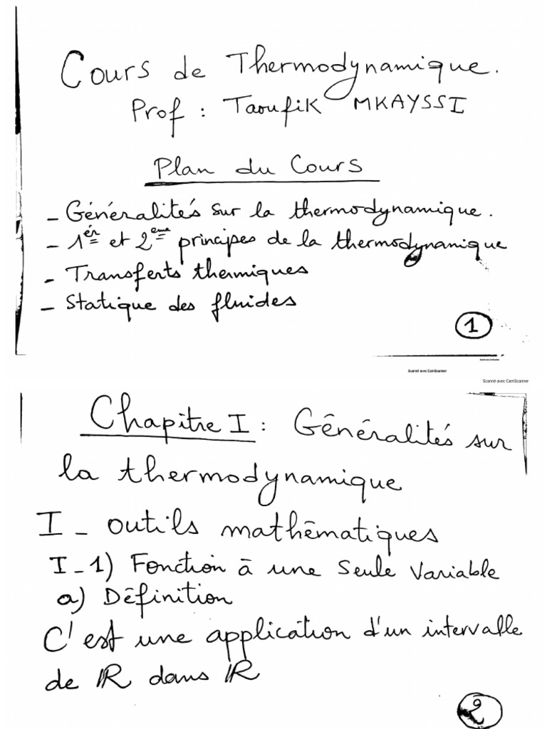 Cours Complet Thermo | PDF
