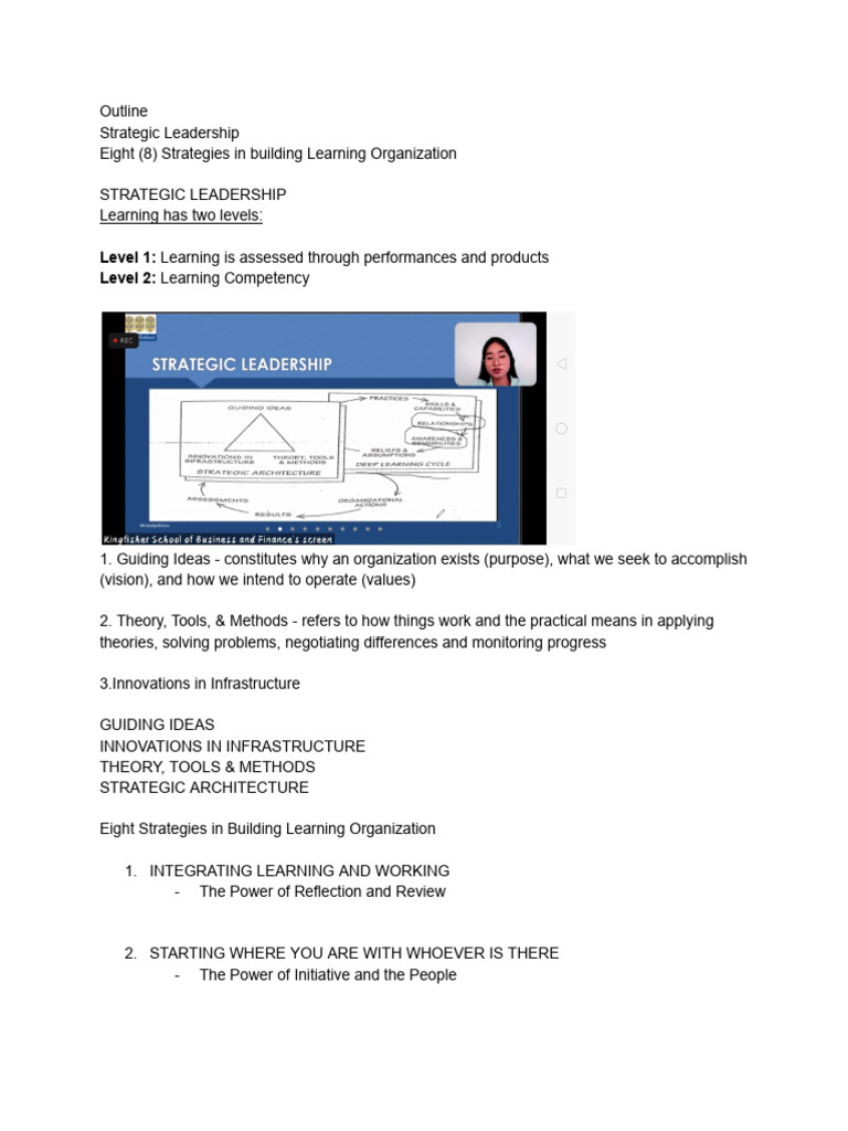 Eight Strategies for Learning Organizations | PDF | Learning | Leadership