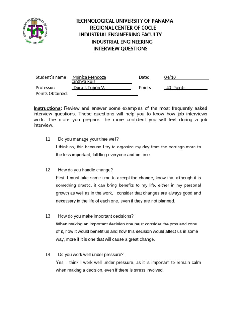 Essential Interview Questions for Engineers | PDF | Job Interview ...