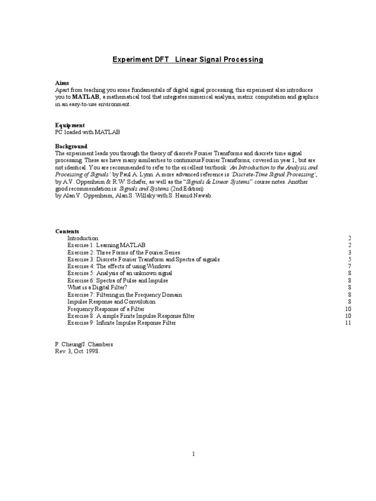 Expt S | PDF | Discrete Fourier Transform | Spectral Density