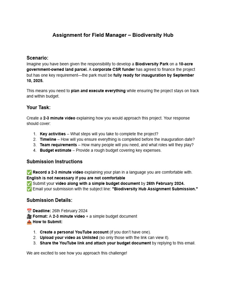 Assignment Details | PDF