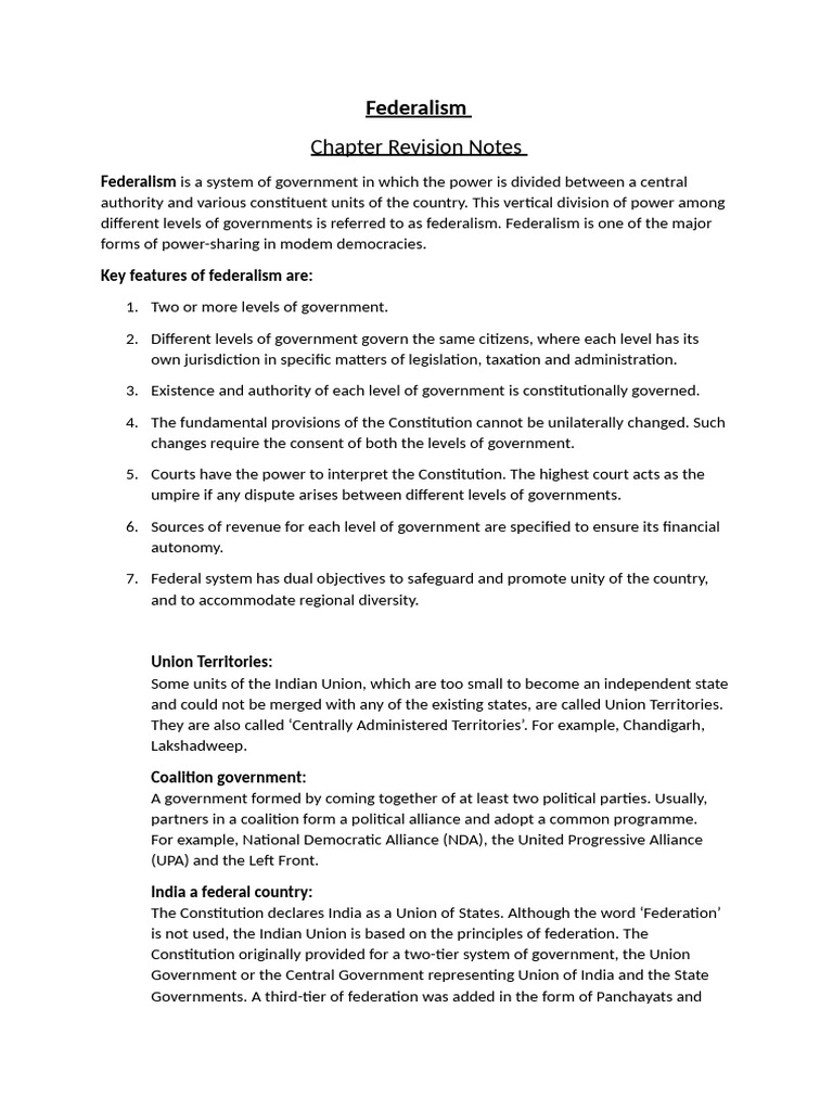 Understanding Federalism in India | PDF | Federation | Legal Documents