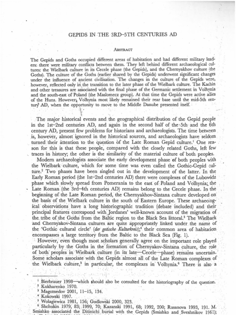 Gepids in The 3rd-5th Centuries AD | PDF | Ancient Peoples Of Europe ...