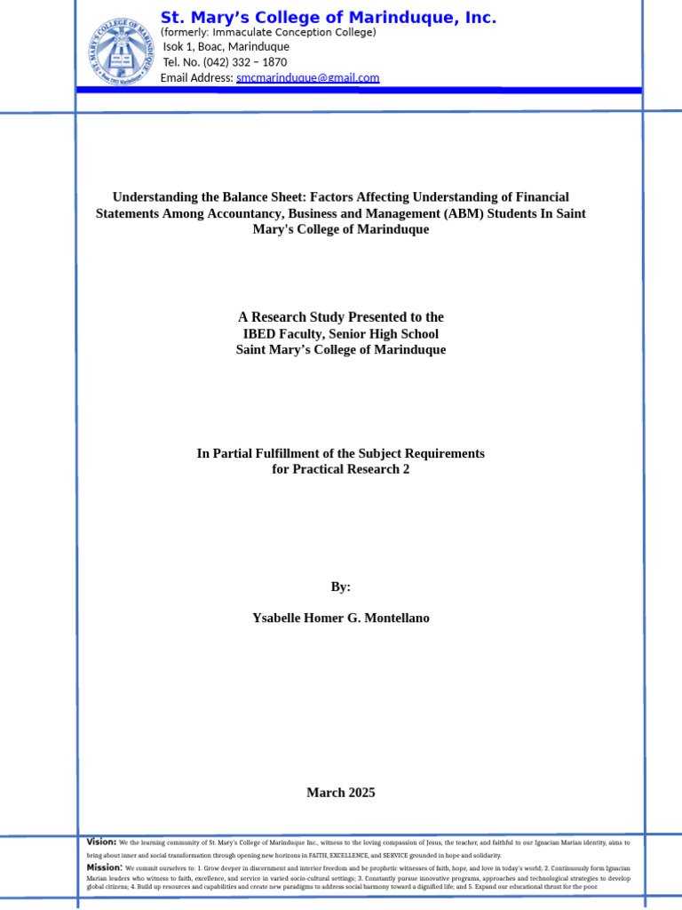 Understanding Financial Statements at SMCM | PDF