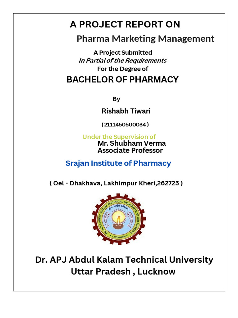 Project Report on Pharma Marketing Management | PDF