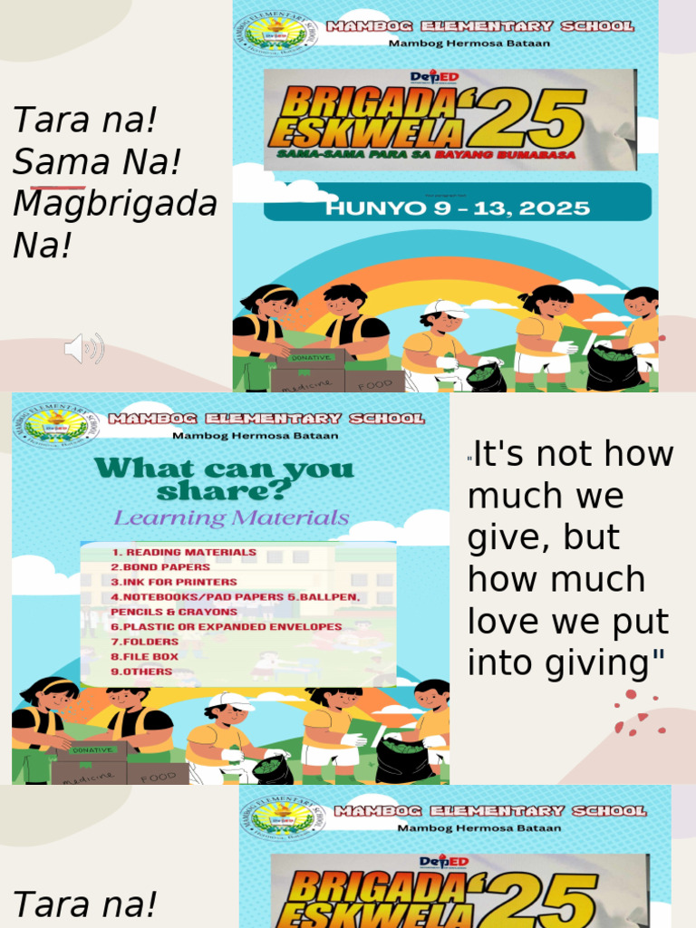 Brigada Eskwela 2025 | PDF