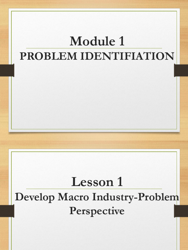 Identifying and Analyzing Business Problems | PDF | Startup Company ...