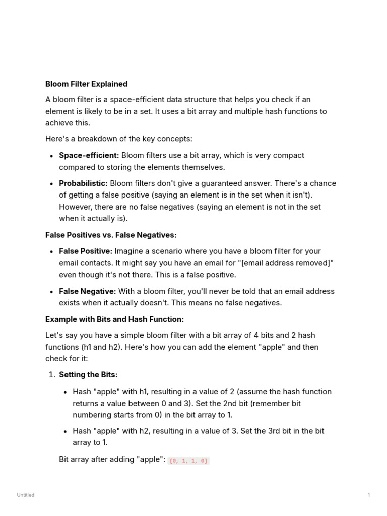 Bloom Filter 1 | PDF | Computing | Software Engineering