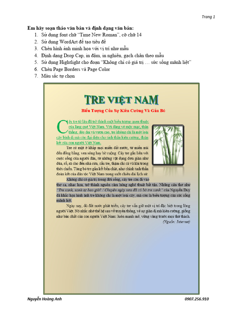 Exercise Work Art - Drop Cap 4 | PDF