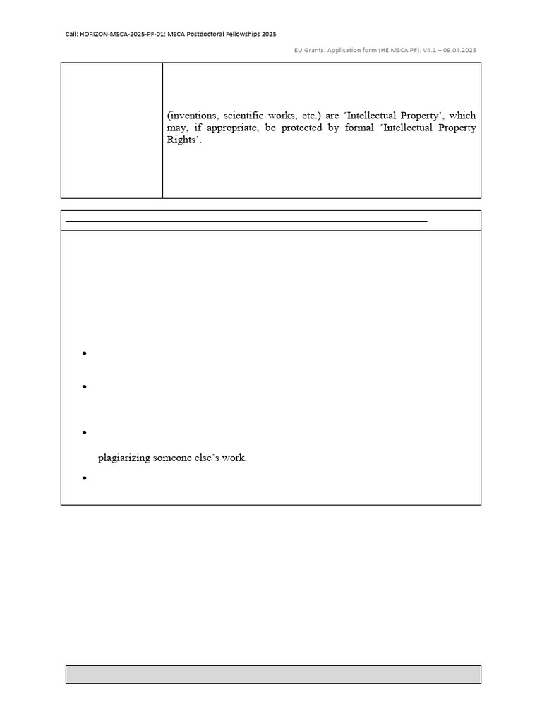 MSCA PF 2025 Proposal Guidance | PDF | Artificial Intelligence ...