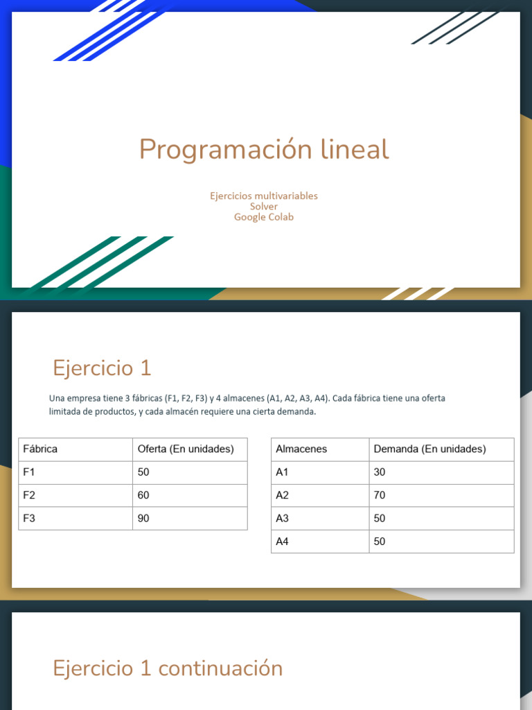 Modelo de Transporte en Programación Lineal | PDF | Programación lineal