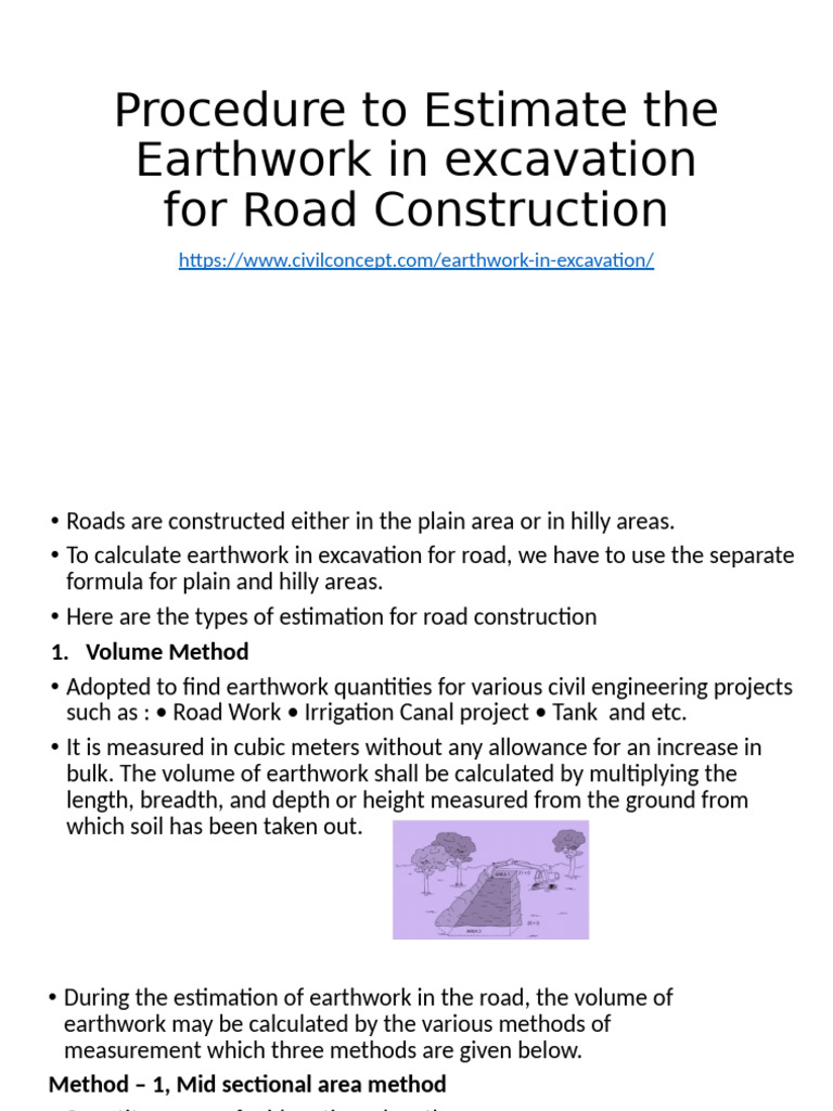 Earthwork Estimation for Road Construction | PDF | Length | Area