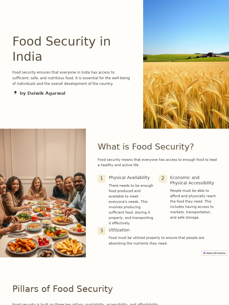 Food Security Challenges in India | PDF | Food Security | Poverty