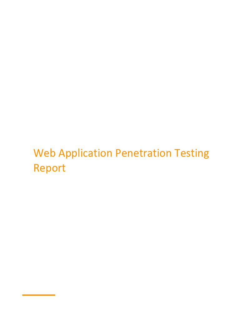 Financial Services Web App Pen Test Report | PDF | World Wide Web ...
