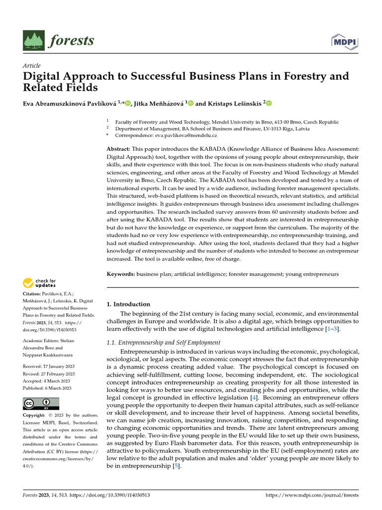 Digital Business Planning in Forestry | PDF | Sustainability ...