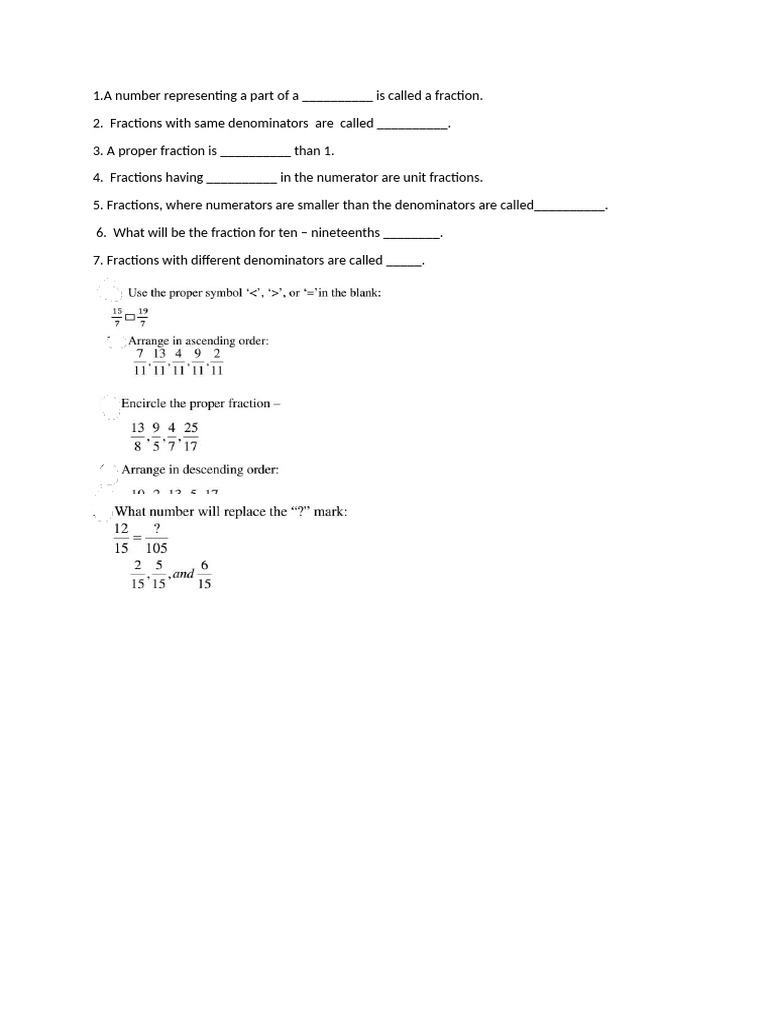 Aarna Fractions Test | PDF