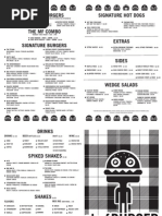 Chef Burger Menu