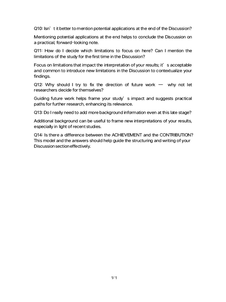 Structuring Your Discussion Section | PDF