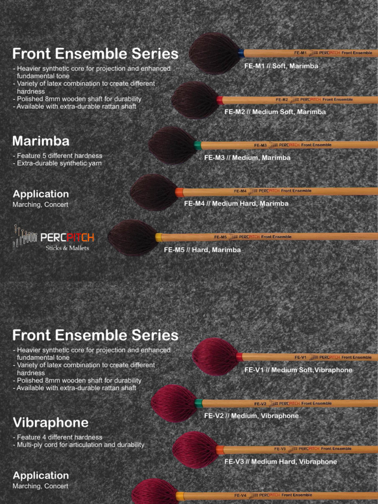 Marimba and Vibraphone Mallet Guide | PDF | Musical Instruments ...