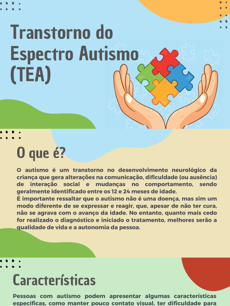 Entendendo o Transtorno do Espectro Autista | PDF | Autismo | Ciências ...