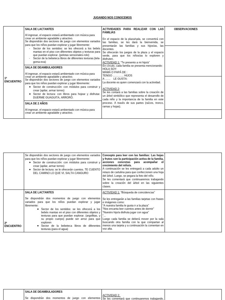 Jugando Nos Conocemos-Marzo | PDF