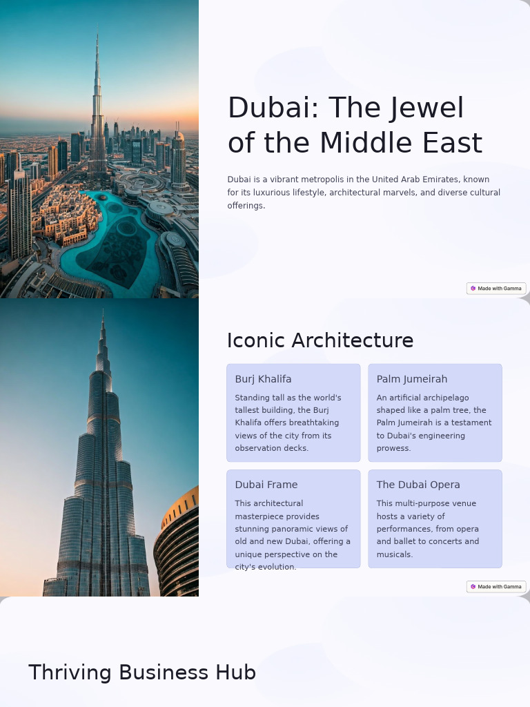 Discover Dubai: Luxury, Culture, and Innovation | PDF | Dubai | United ...