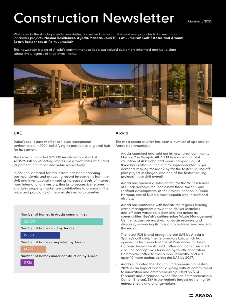 Construction Newsletter Q1 en | PDF | Dubai | United Arab Emirates